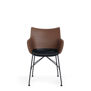 Q/Wood Chair Chairs Kartell Basic Veneer Dark Wood/Black 