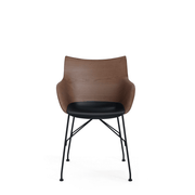 Q/Wood Chair Chairs Kartell Slatted Ash Dark Wood/Black 