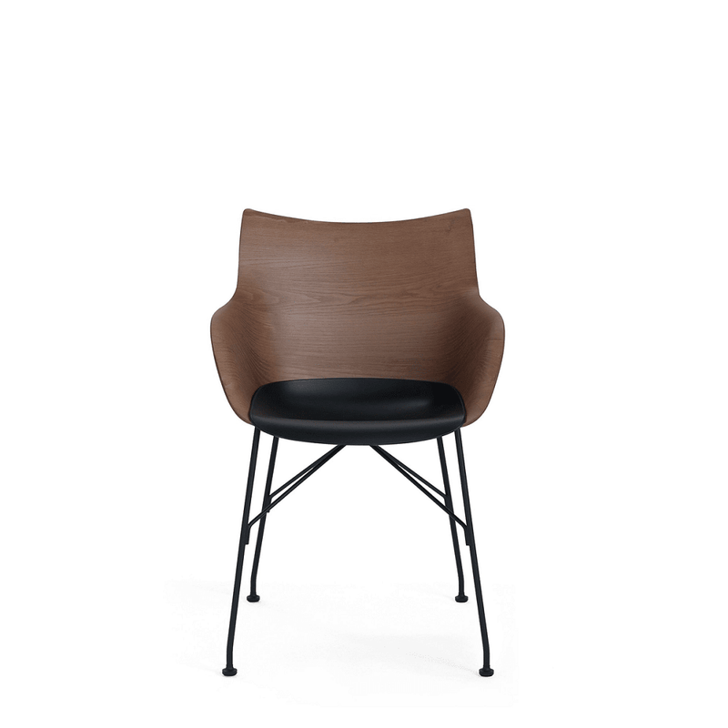 Q/Wood Chair Chairs Kartell Slatted Ash Dark Wood/Black 