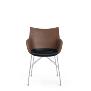 Q/Wood Chair Chairs Kartell Slatted Ash Dark Wood/Chrome 