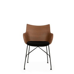 Q/Wood Upholstered Chair Chairs Kartell Dark Wood /Black/ Black 