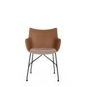 Q/Wood Upholstered Chair Chairs Kartell Dark Wood /Black/ Ecru 