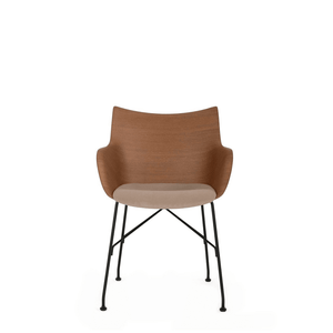 Q/Wood Upholstered Chair Chairs Kartell Dark Wood /Black/ Ecru 