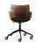 Q/Wood Wheels Upholstered Chair Chairs Kartell Dark Wood/Black/Black 