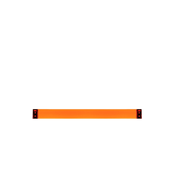Rail Towel Rack Coat Hooks Kartell Medium - 17.7" Transparent Tangerine Orange 
