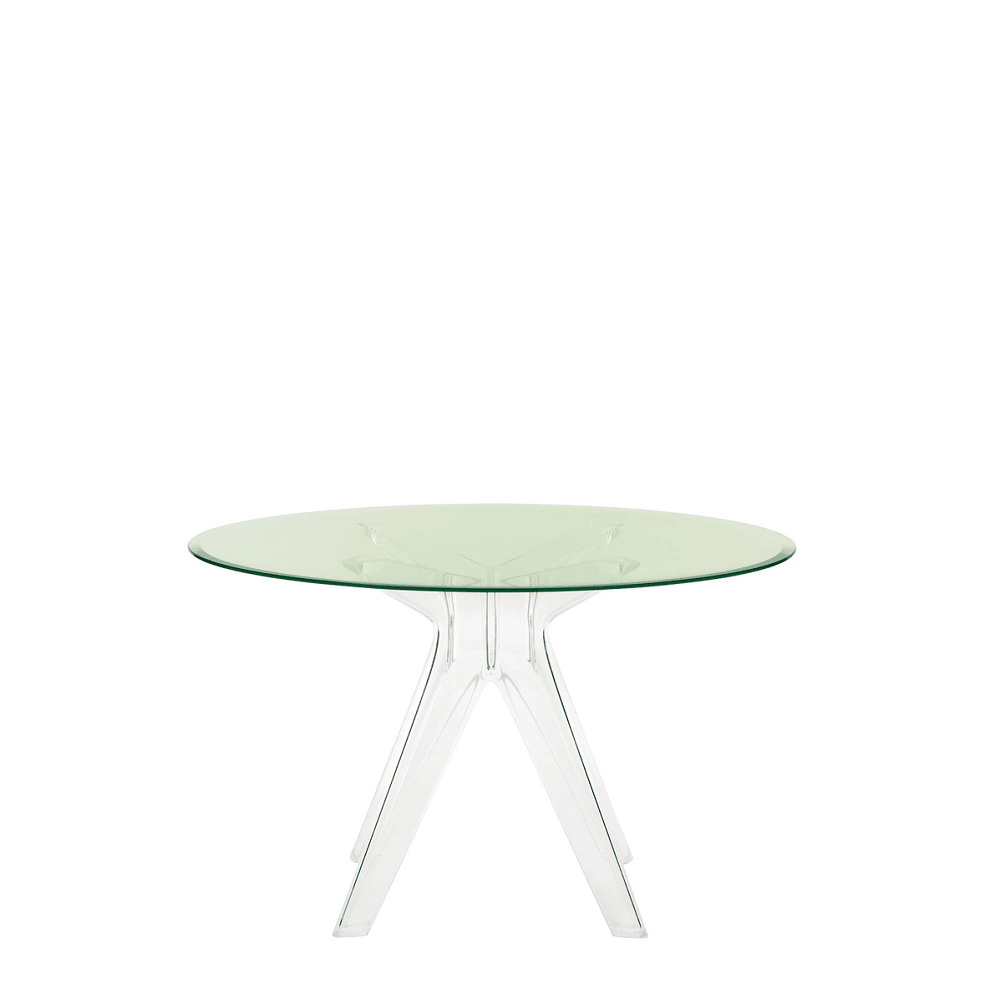 Sir Gio Table Round table Kartell Transparent Crystal Green 