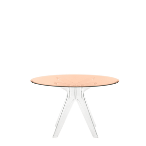 Sir Gio Table Round table Kartell Transparent Crystal Pink 