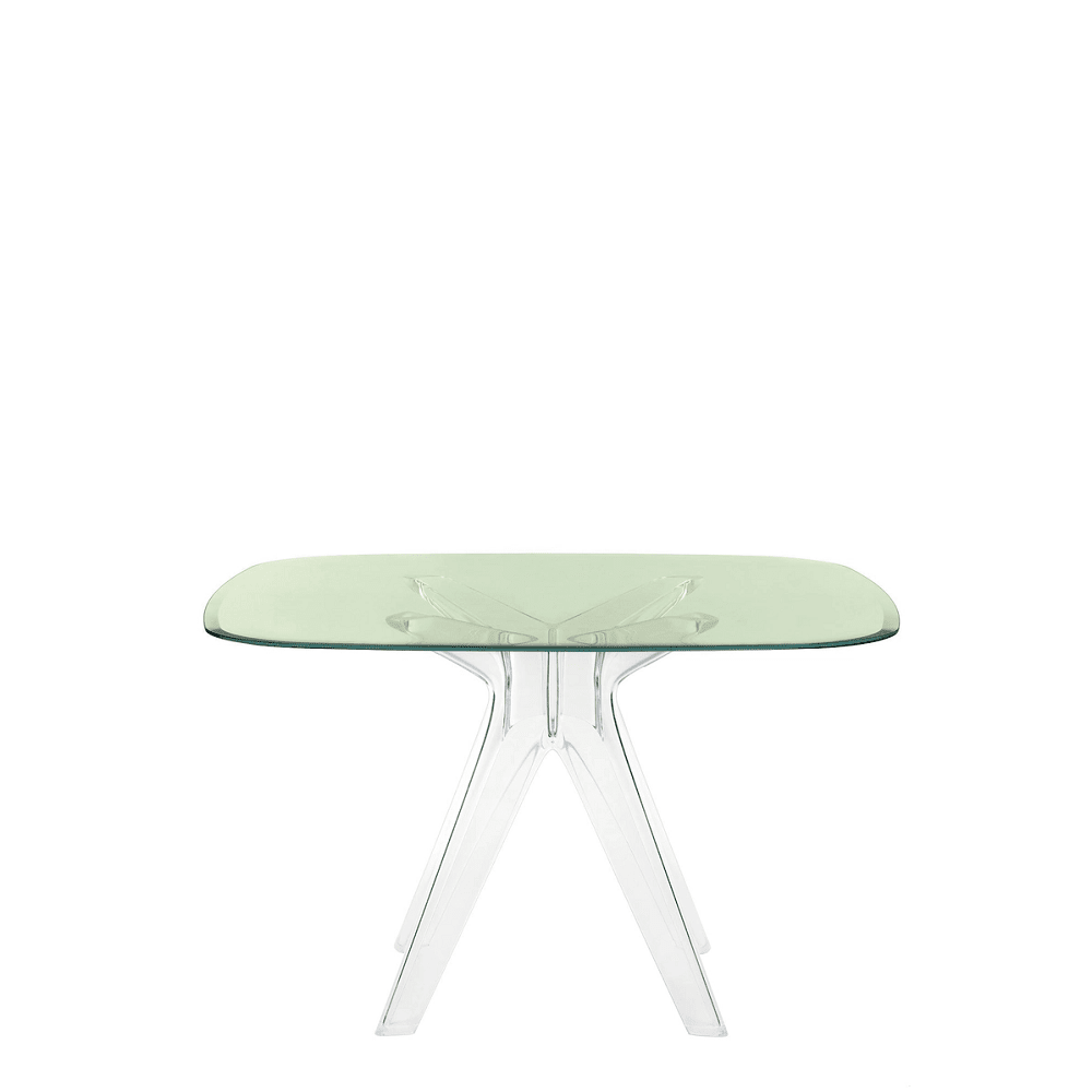 Sir Gio Square Table table Kartell Transparent Green 