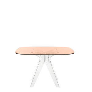 Sir Gio Square Table table Kartell Transparent Pink 