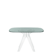 Sir Gio Square Table table Kartell Transparent Smoke Grey 