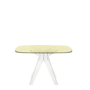 Sir Gio Square Table table Kartell Transparent Yellow 