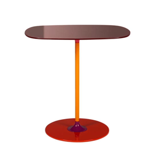 Thierry Table side/end table Kartell Low Bordeaux 