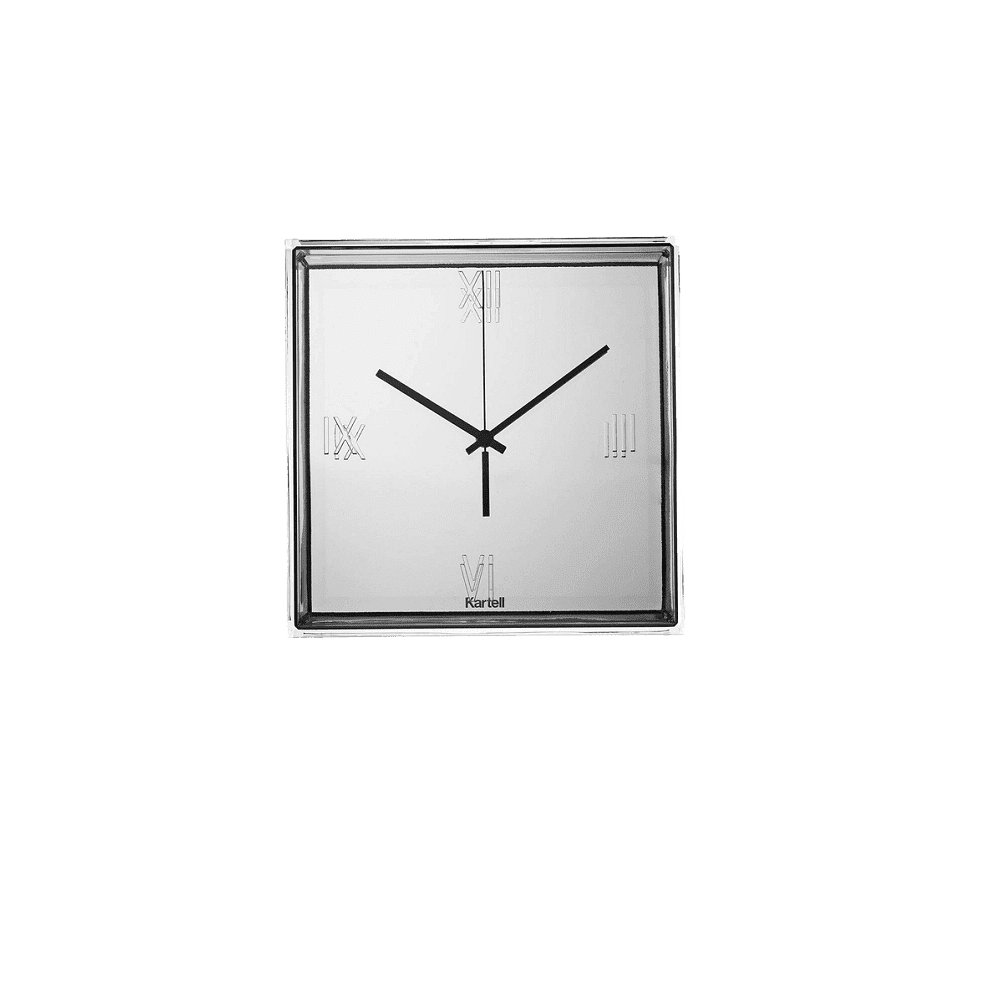 Tic and Tac Wall Clock Clocks Kartell Metallic Chrome 