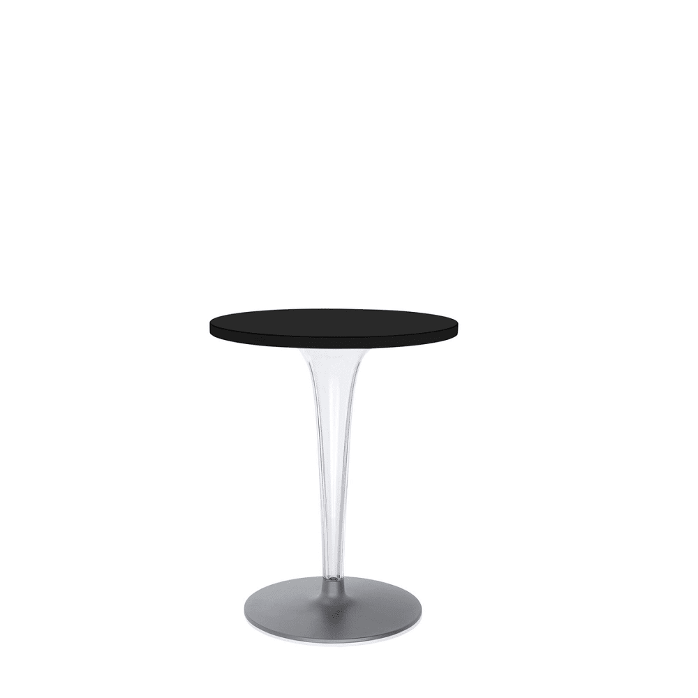 Toptop Outdoor Tables Kartell 23.62" / Round Base / Black Round Top 