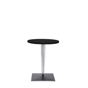 Toptop Outdoor Tables Kartell 23.62" / Square Base / Black Round Top 