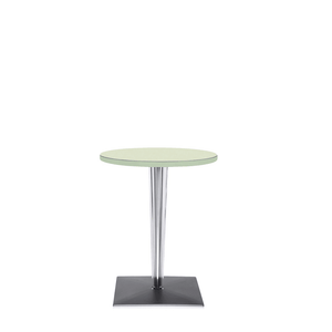 Toptop Outdoor Tables Kartell 23.62" / Square Base / Green Round Top 