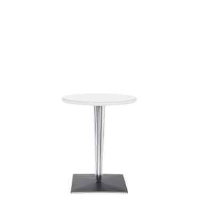 Toptop Outdoor Tables Kartell 23.62" / Square Base / White Round Top 