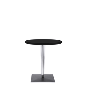 Toptop Outdoor Tables Kartell 27.5" / Square Base / Black Round Top 