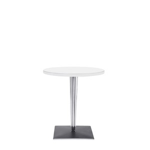 Toptop Outdoor Tables Kartell 27.5" / Square Base / White Round Top 