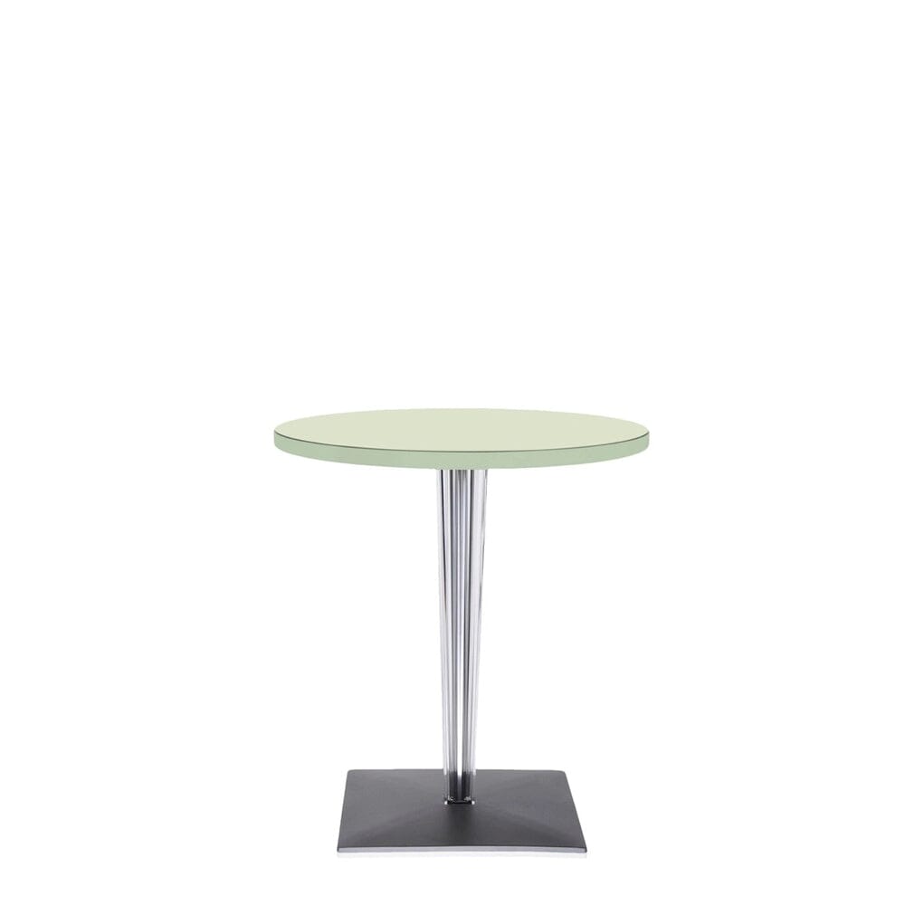 Top Top Outdoor Tables Kartell 27.5" / Square Base /Green Melamine Round Top 