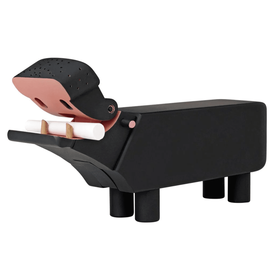 Blackboard Hippo Figurine Wooden Animals Kay Bojesen 