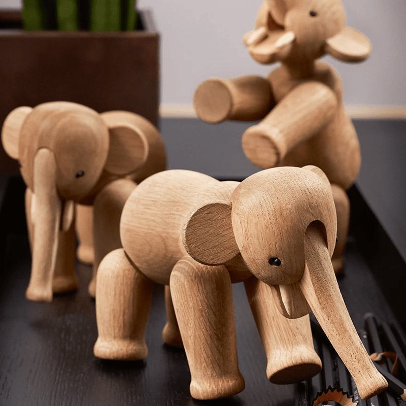 Elephant Figurine Wooden Animals Kay Bojesen 