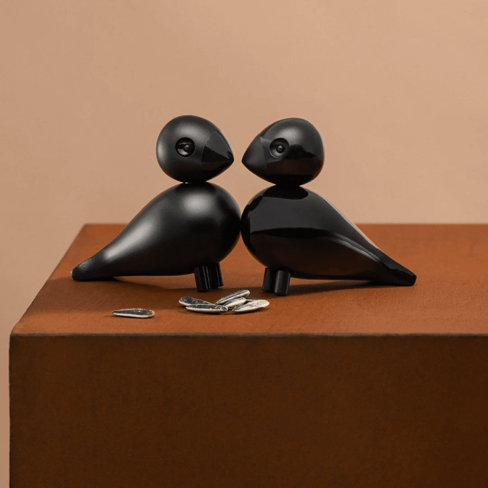 Love Birds Figurine - Set of 2 Wooden Animals Kay Bojesen 