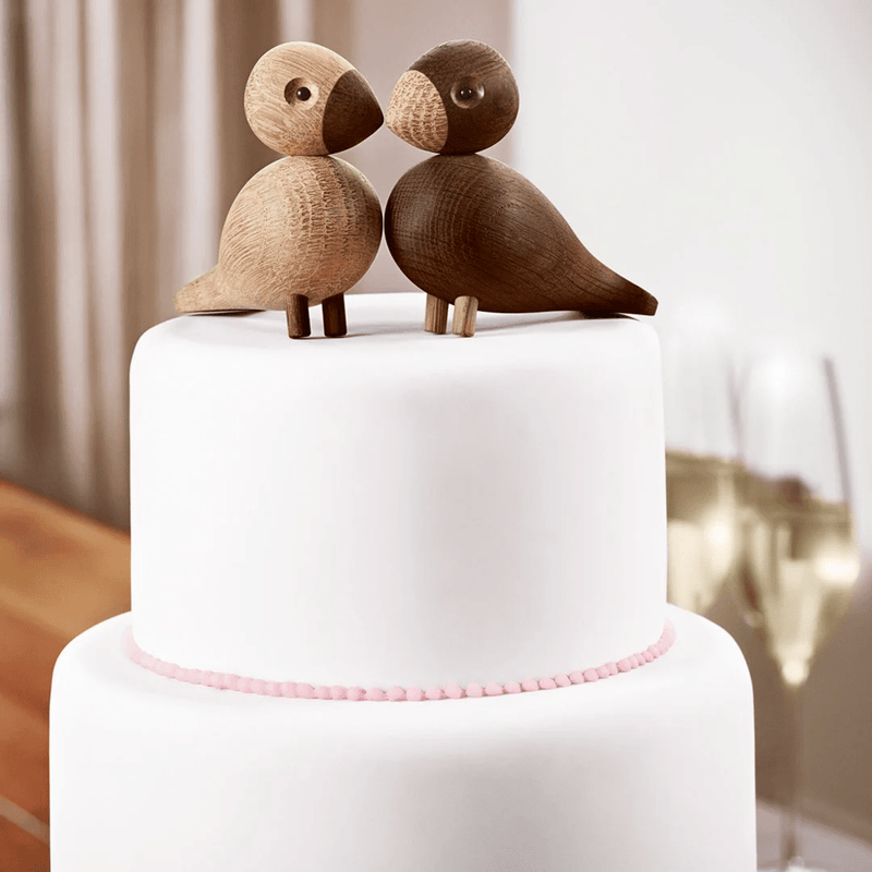 Love Birds Figurine - Set of 2 Wooden Animals Kay Bojesen 