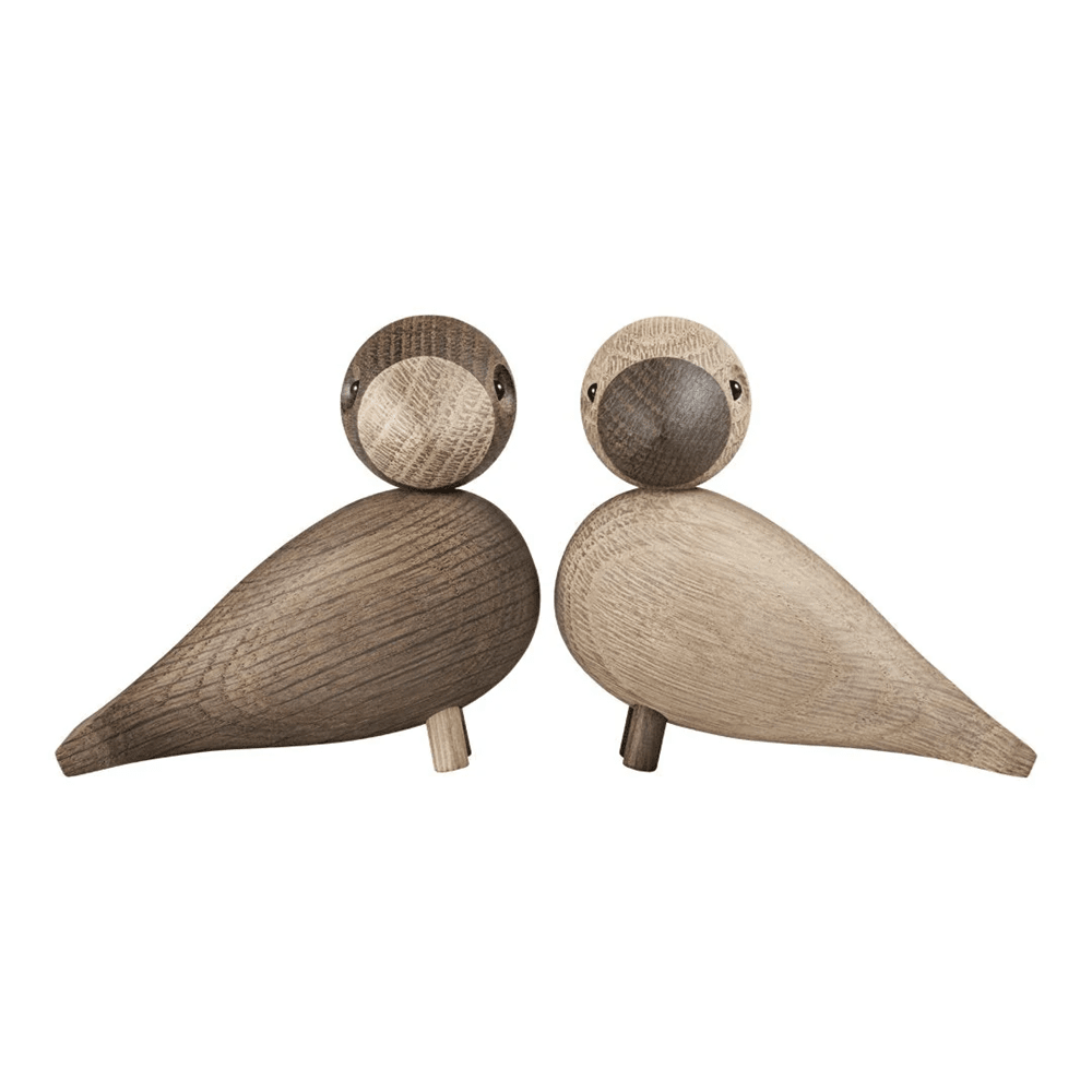 Love Birds Figurine - Set of 2 Wooden Animals Kay Bojesen 