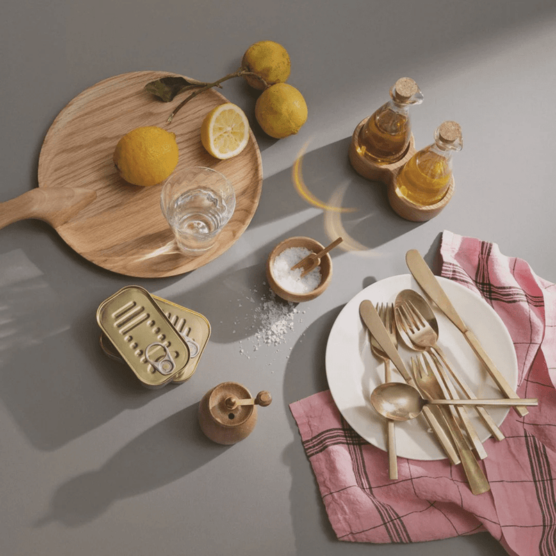 Menageri Salt Cellar & Spoon Wooden Animals Kay Bojesen 
