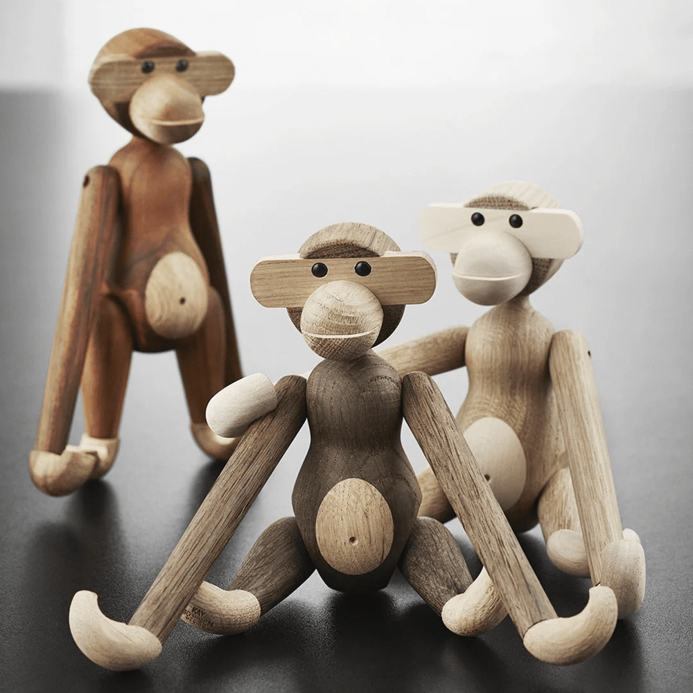Monkey Figurine Wooden Animals Kay Bojesen 