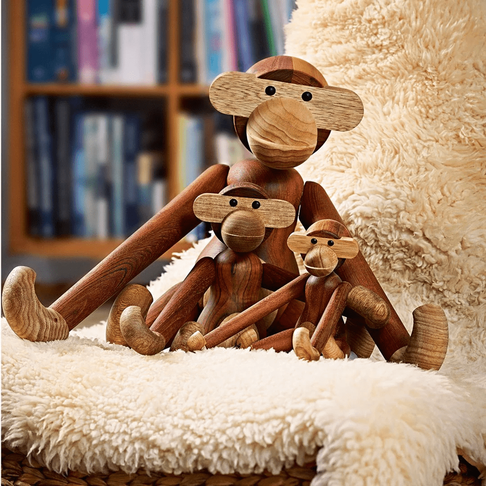 Monkey Figurine Wooden Animals Kay Bojesen 