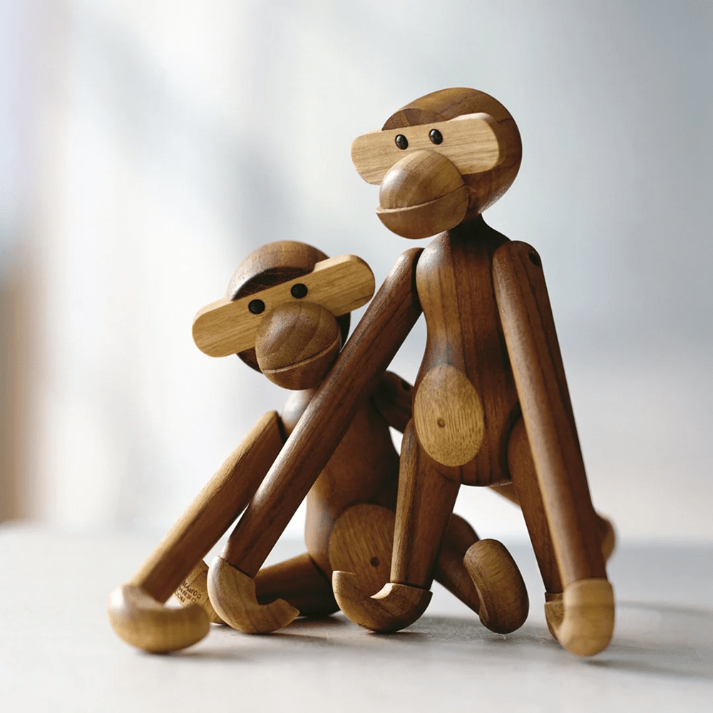 Monkey Figurine Wooden Animals Kay Bojesen 