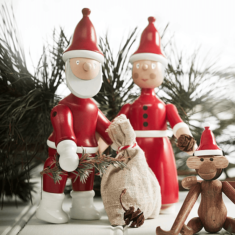 Santa Claus Figurine Wooden Animals Kay Bojesen 