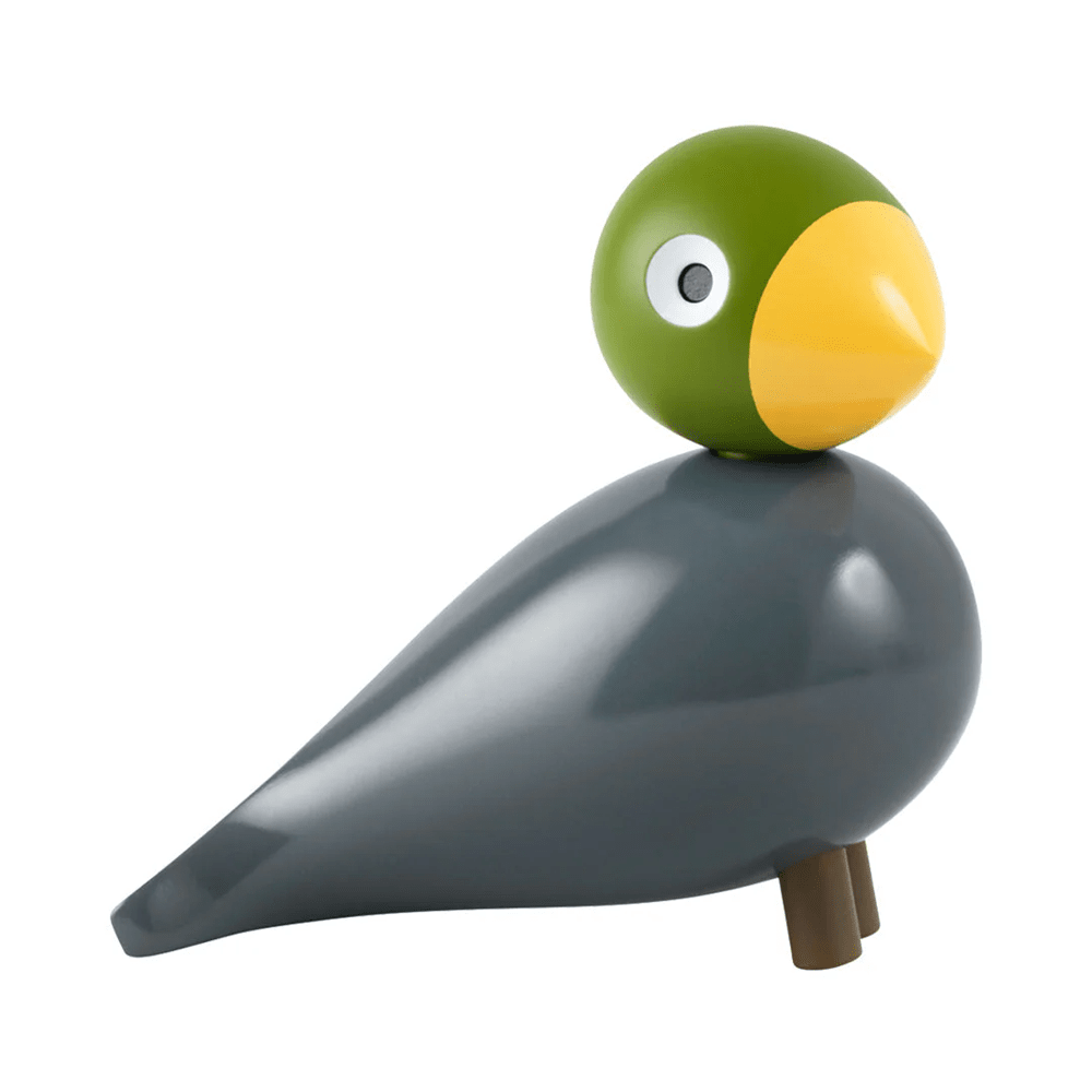 Songbird Figurine Wooden Animals Kay Bojesen Nightingale Aqua/Painted Beech Small 