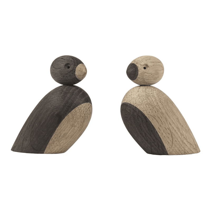 Sparrows Figurine - Set of 2 Wooden Animals Kay Bojesen 