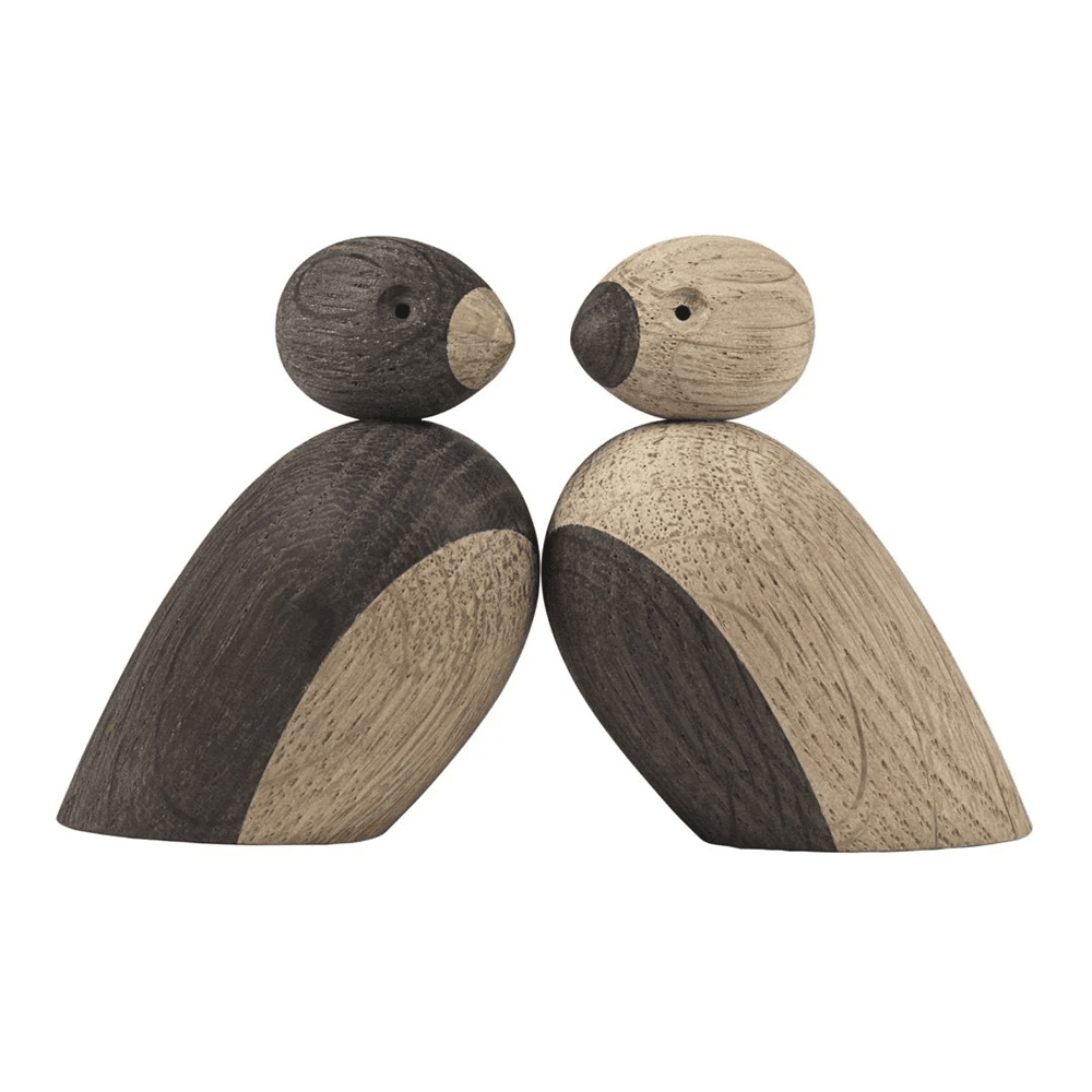 Sparrows Figurine - Set of 2 Wooden Animals Kay Bojesen 