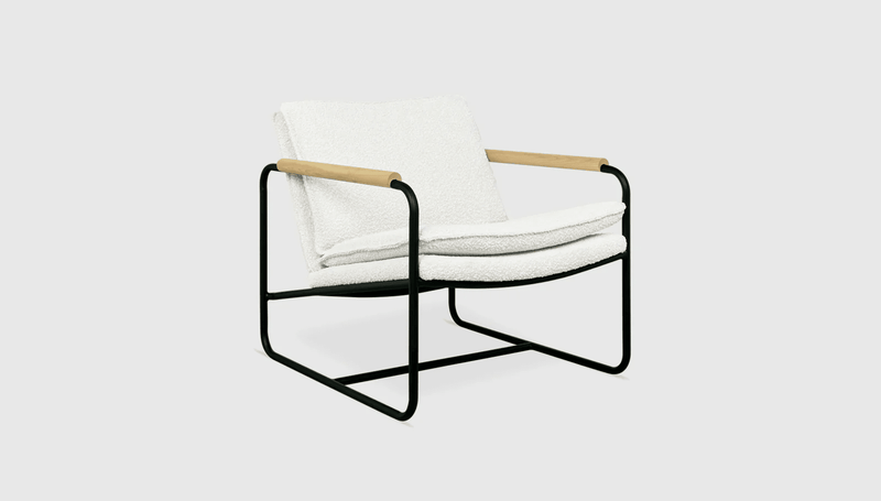 Kelso Lounge Chair lounge chair Gus Modern Node Alabaster 