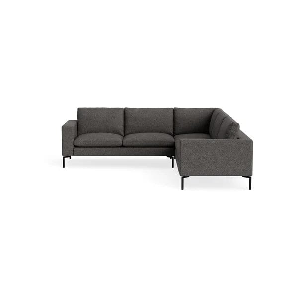 New Standard Sectional Sofa BluDot Right Kelso Charcoal - Black Legs 