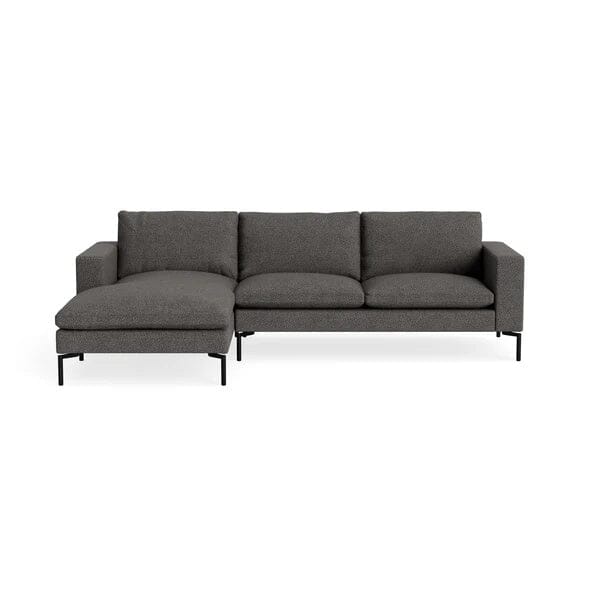 New Standard Sofa with Chaise Sofa BluDot Left Kelso Charcoal - Black Legs 