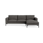 New Standard Sofa with Chaise Sofa BluDot Right Kelso Charcoal - Black Legs 