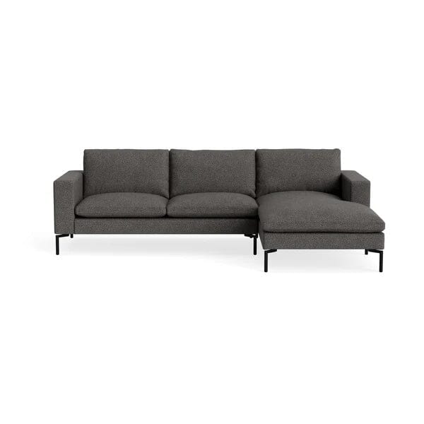 New Standard Sofa with Chaise Sofa BluDot Right Kelso Charcoal - Black Legs 