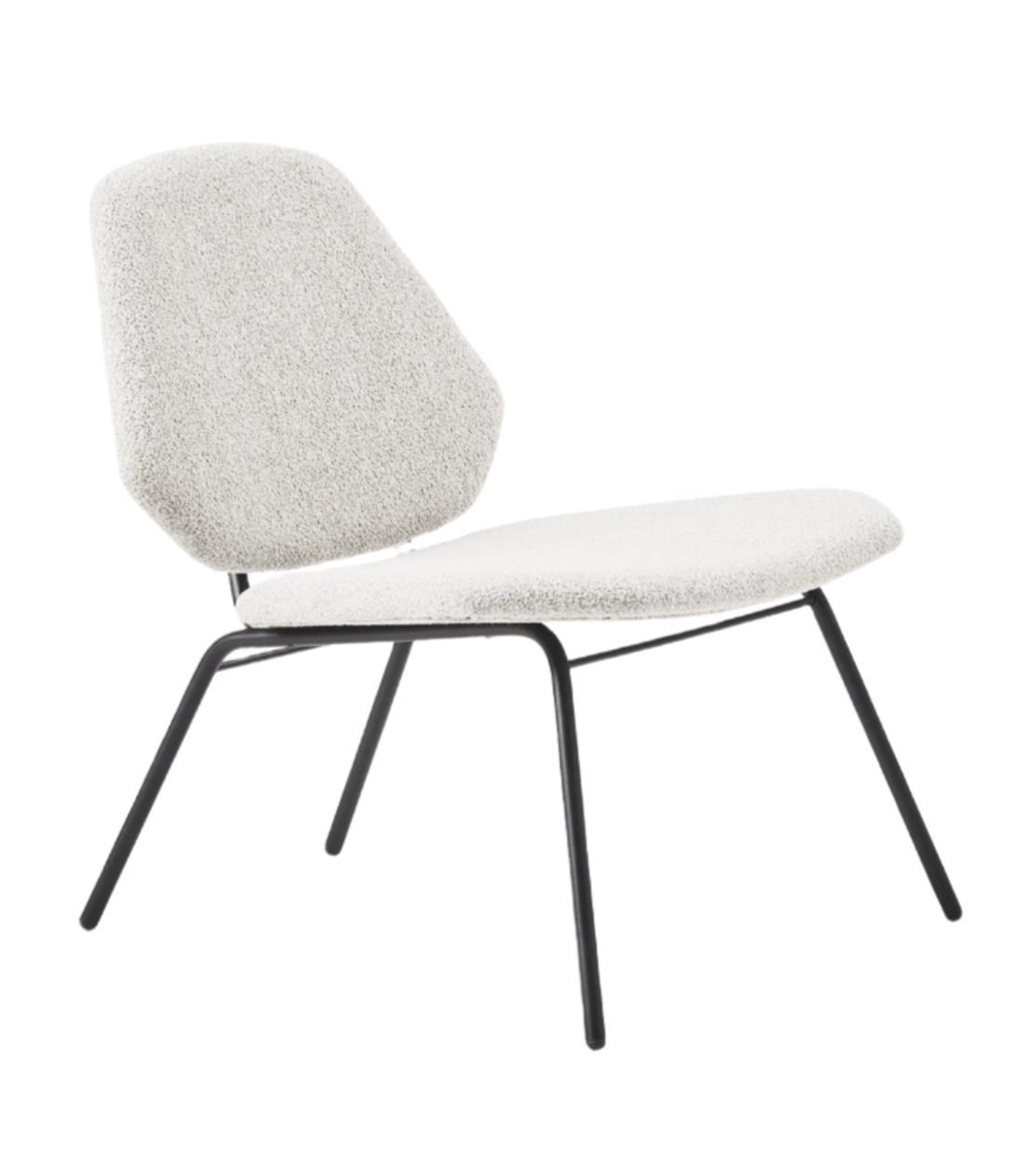 Lean Lounge Chair lounge chair Woud Ivory - Textaafoam Alpine 101 