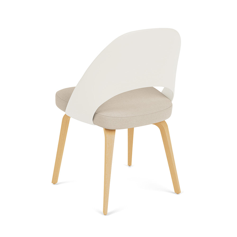 Saarinen Executive Plastic Back Chair With Wood Legs