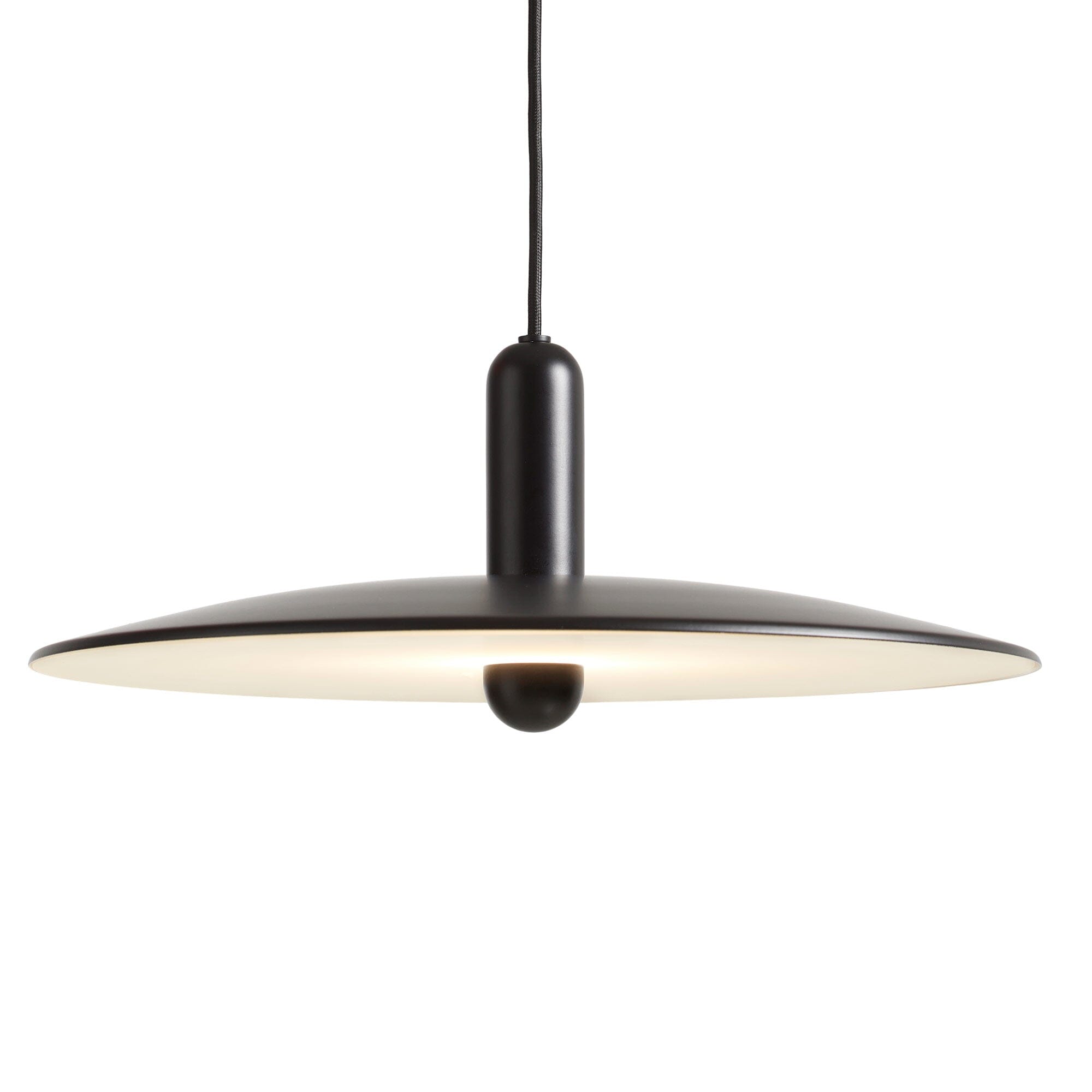 LU Pendant hanging lamps Woud Large - 17.7" Black 