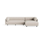 Sunday Small Sofa with Chaise Sofa BluDot Landa Stone Right Chaise 