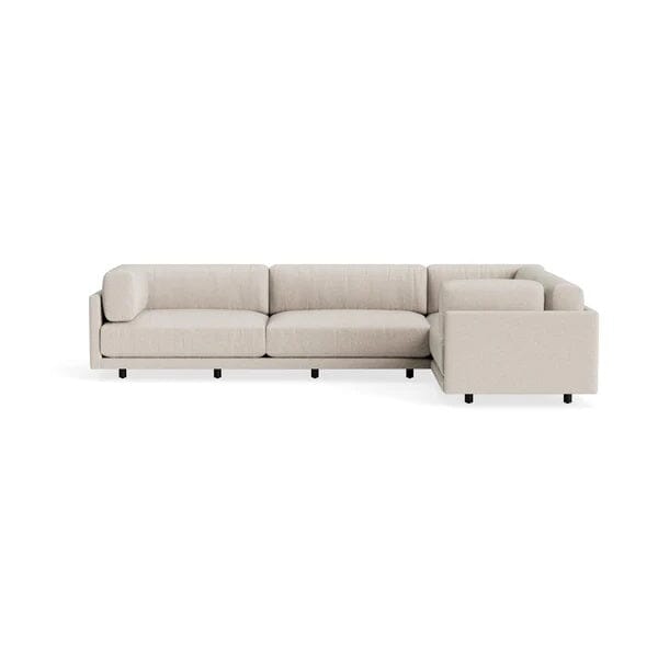 Sunday L Sectional Sofa sofa BluDot Landa Stone Left 
