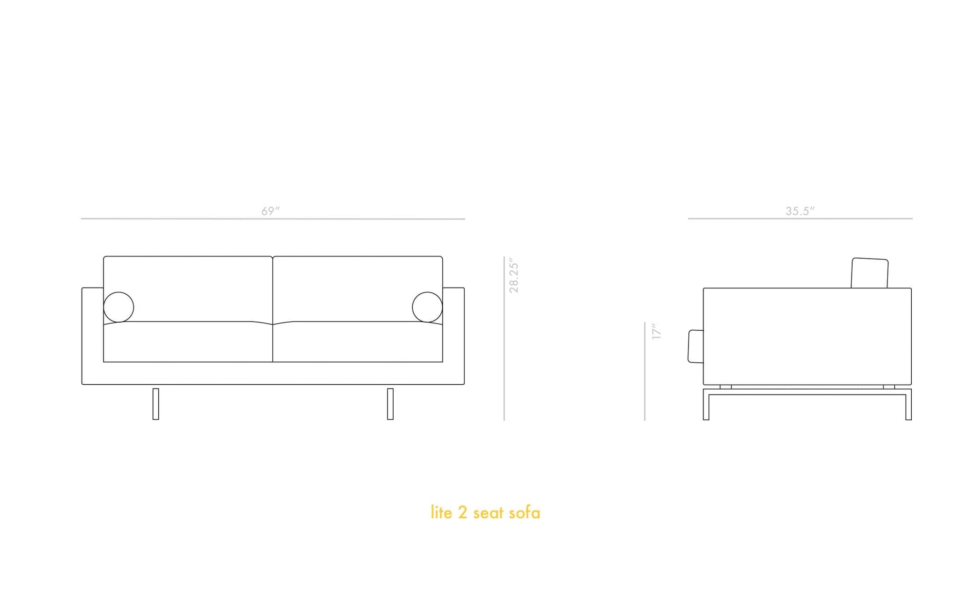 Lite Sofa - 2 Seater Sofa Bensen 