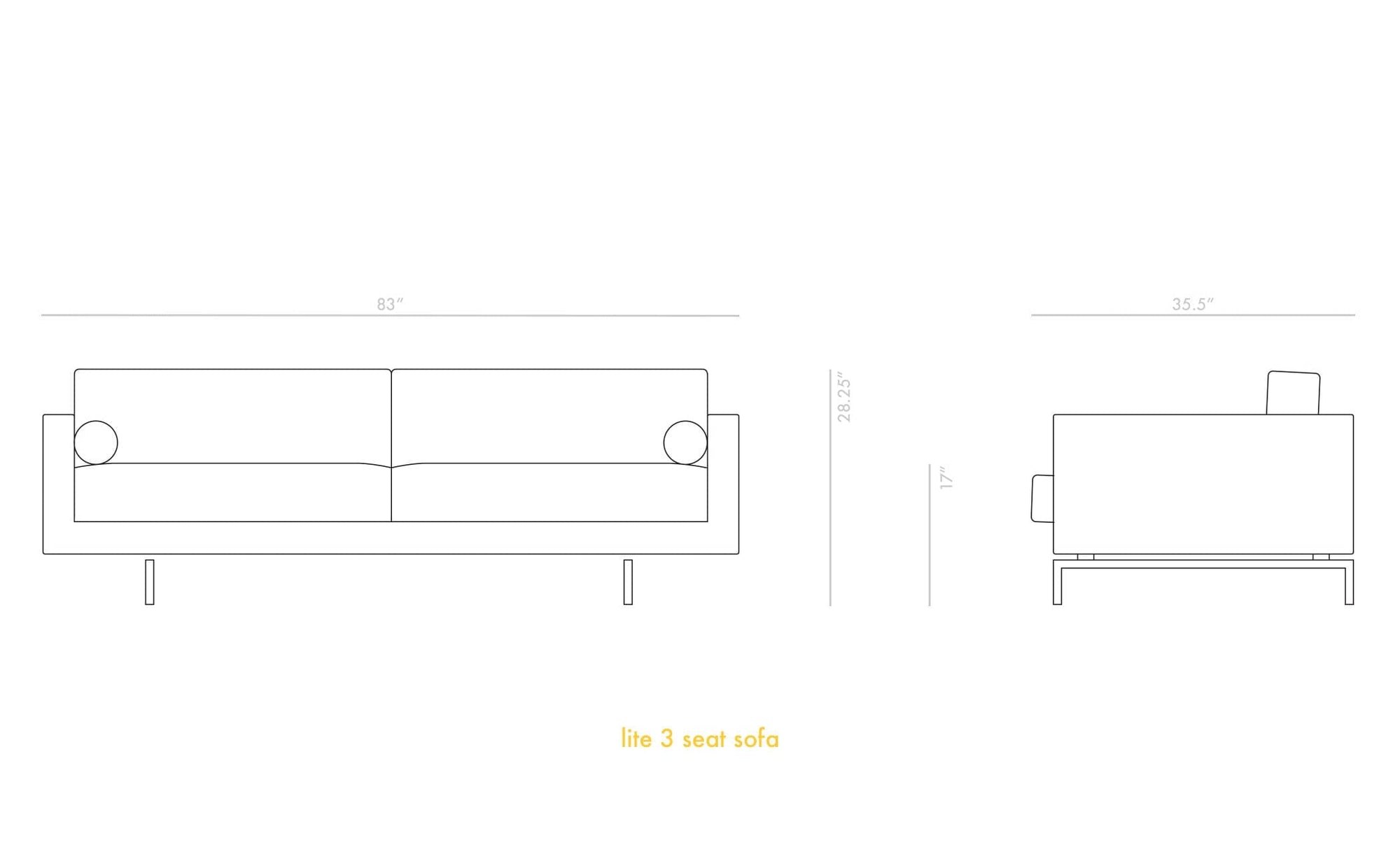 Lite Sofa - 3 Seater Sofa Bensen 