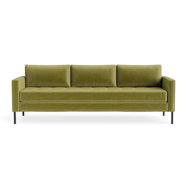 Paramount 95" Sofa Sofa BluDot Loden Velvet Metal 